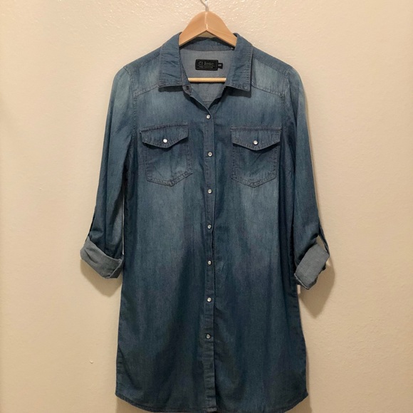 Ci Sono Lightweight Denim Dress - Picture 6 of 7